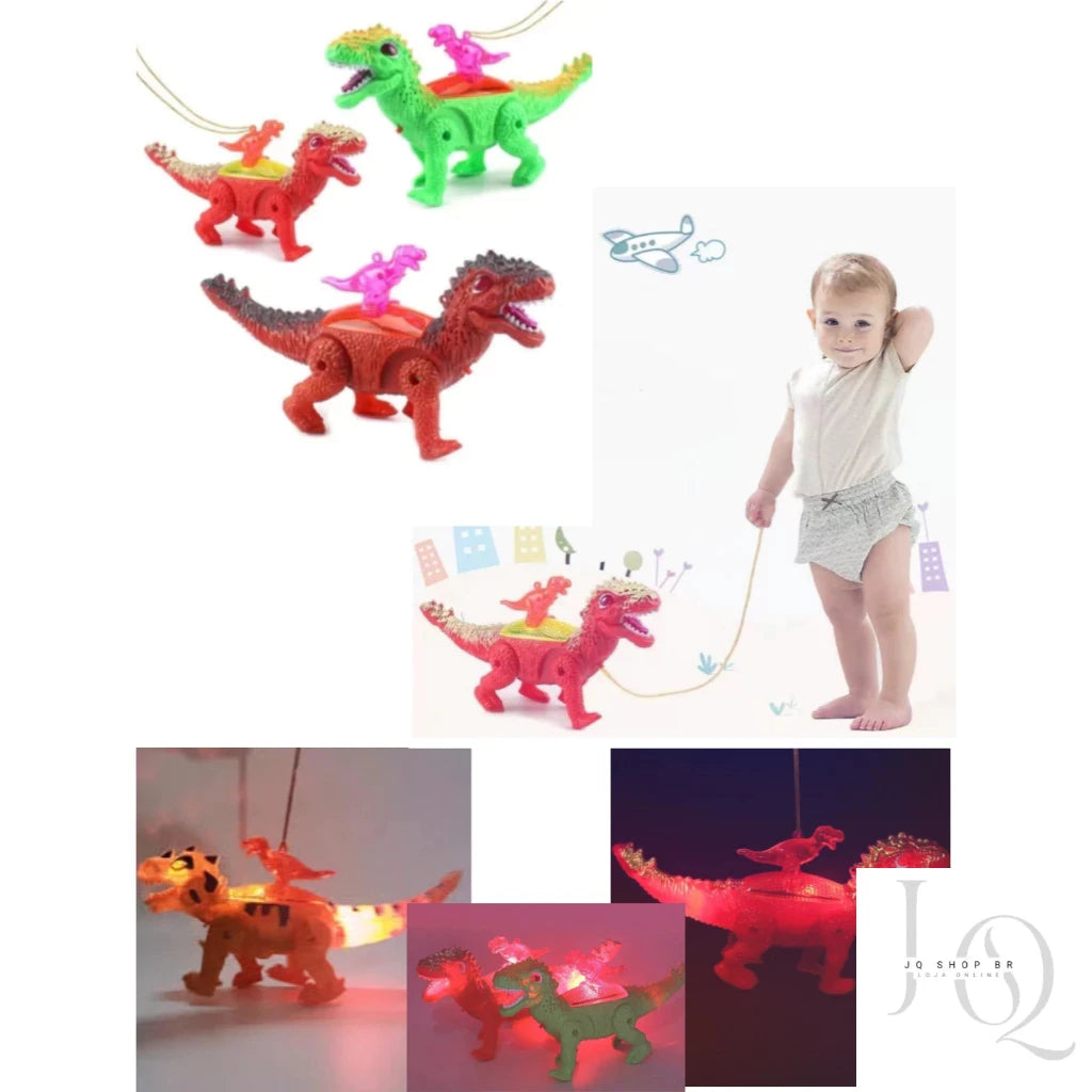 Brinquedo Dinossauro Robô De Brinquedo Com Luzes Led Movimento E Som